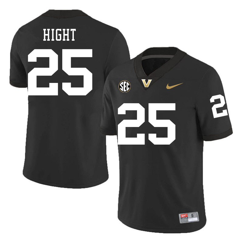 Martel Hight Jersey,Vanderbilt Commodores #25 Martel Hight Football Jersey,Uniforms-Black